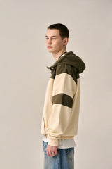 COLOR TONING PATTERN ANORAK -IVORY