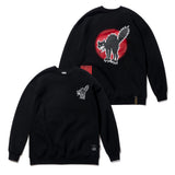 CAT OVERSIZED HEAVY SWEAT CREWNECK OLIVE / BLACK (4626253971574)