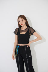 レイヤードクロップTシャツ/Layered Crop Tee