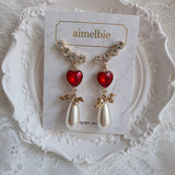 ハートラブウィングピアス / Red Heart Love Wing Piercing