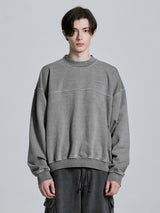 WASHED SWEATSHIRT - GREY (4622874869878)
