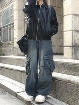 vintage fur two-way blouson jumper