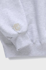ブラックCCCワッペンスウェットシャツ・アッシュグレー［ユニセックス］/ CCC Black Patch Unisex Ash Grey Sweat Shirt