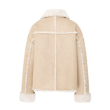 ハートボタンショートシャーリングジャケット / HEART BUTTON SHORT SHEARLING JACKET _ BEGIE