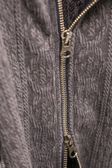 エアケーブルニットハーフ2WAYジップアップジャケット / AIR CABLE KNIT HALF 2WAY ZIP UP JACKET-VOLUME GREY