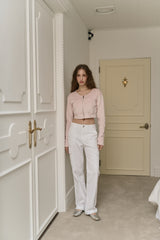Ballerina Crop Zip-Up - Dreamy Pink