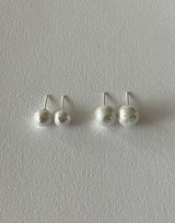 [92.5silver]コットンパールピアス