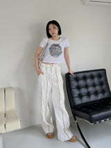 オーバーロックダートパンツ/overlock dart pants