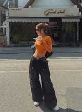 フライパラシュートポケットデニムパンツ