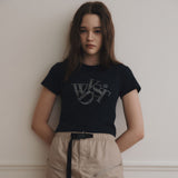 ロゴホットフィックスクロップTシャツ /Logo hotfix crop t-shirt