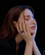 ブルーブロッサムリング/Blue Blossom Ring (black silver)