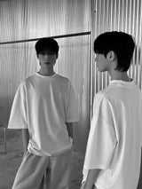 3 タップハイネックシルケットTシャツ