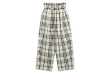 ウーマンズクロスチェックパンツ / WOMANS CROSS CHECK PANTS_OATMEAL
