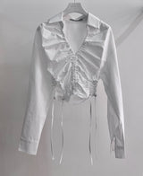 ホールドシャーリングシャツ/HOLD SHIRRING SHIRT