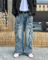 Triple pocket denim pants