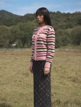 Stripe Mohiar Cardigan