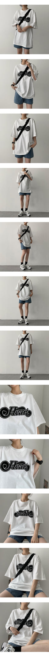 レスボキシーハート半袖Tシャツ / Less Boxy Heart Short Sleeve Tee