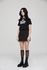 2フューリアスクラブクロップTシャツ / 2 FURIOUS CLUB CROP T-SHIRT BLACK