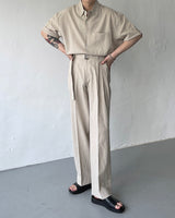 リネンショートスリーブボックスシャツ / ECT linen short-sleeved box shirt (4 colors)