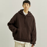 ハンドウォーマーニットフーディー/KANDAI HANDWARMER KNIT HOODIE BROWN