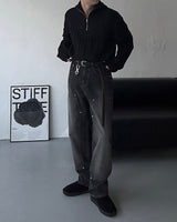 EN Slave Double Nee Denim Pants (2 colors)
