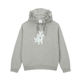 バニーラッフルフーディー/0 7 bunny ruffle hood - GREY