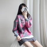 [tiedye] doublebear Sweatshirt - Pink (6636675793014)
