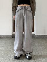 ホンダ アイスウォッシング 夏生地 ロング ワイド デニム パンツ /Honda Ice Washing Summer Fabric Long Wide Denim Pants