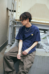 コラボレーションハートTシャツ / PUBLUX × GRAVER - NAVY