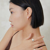 ビッグパールピアス / big pearl earring