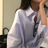 [BELLIDE MADE] オックスフォードストライプボーイフィットシャツ
