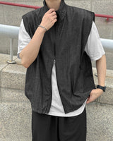ハイネックデニムベスト / High neck denim vest