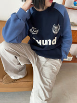 Football Color Matching Sweatshirt (2color)