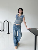 ミックスニットベスト/Mix Knit Best (3color)