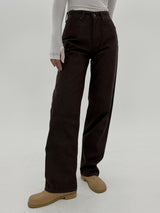 フィックスブラウンデニムパンツ/Fix Brown Denim Pants