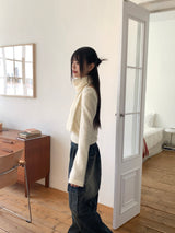[Wool 20] Baffe Bubble Deep Unneck Knit Scarf Set