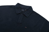 ミニマルロゴニットポロ / MINIMAL LOGO KNIT POLO_NAVY