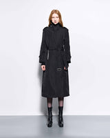  Throat Latch Trench Coat _ Black