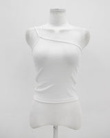 アンバランスストリングレイヤードスリーブレス / Unbalanced String Layered Sleeveless (4color)