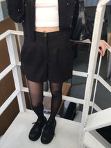 Dini Basic Wool Pintuck Winter Shorts