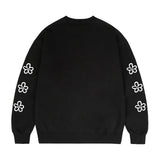 [UNISEX]エルボー3ラインフラワートレーナー