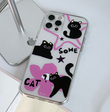 サムキャットブラックフォーンケース / Some Cat Black Phone Case