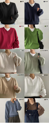 オリーブEネックニットウェア / Olive E-Neck Knitwear