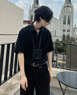 ホルター ツータック デニムシャツ / Halter Two-tuck Denim Shirt