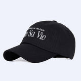 VIVRE SA VIE BALL CAP BLACK (6563457826934)
