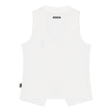 [NF] CRIMPY COLLAR OPEN SLEEVELESS (WHITE)_F23QB227