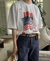 バスケットプリントTシャツ/Basket Print T-shirt (2 color)