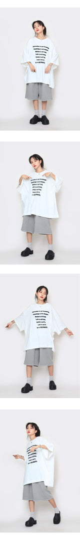 レタリングビッグオーバーショートスリーブTシャツ / Lettering Big Over Short-Sleeved T-Shirt