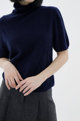 ラクーンタートルスリーブニット / Raccoon Turtle Short Sleeve Knit (3color)