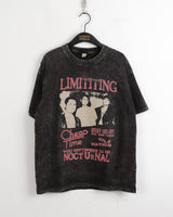 リミッティングビンテージプリントボキシーピグメント半袖Tシャツ